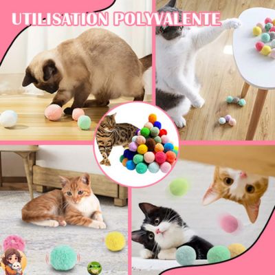 balles pour chat en peluche