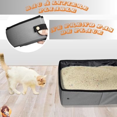 Bac de litière pliable pour chats |TRIPCASE™ - My Cat My Life
