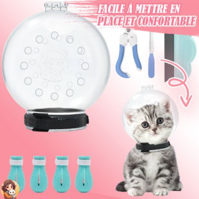 CASQUE ET BOTTES DE TOILLETTAGE POUR CHAT - My Cat My Life