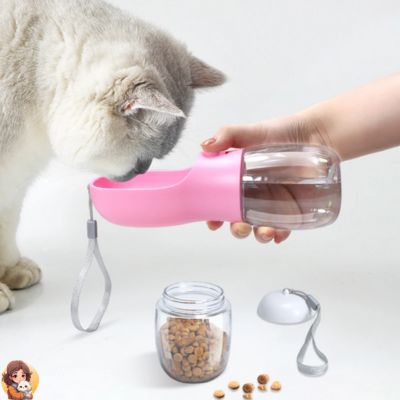 Distributeur de voyage eau et croquettes - TRAVELCAT™ - My Cat My Life